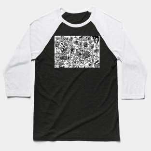 wonder city "Harmony of Activity" Baseball T-Shirt